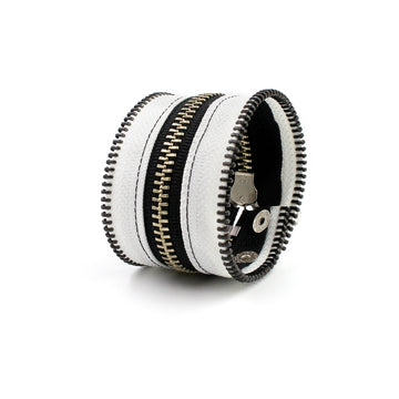Inverted B+W Zip Bracelet