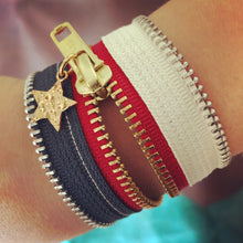 Stars & Stripes Gothic Americana Zip Bracelet