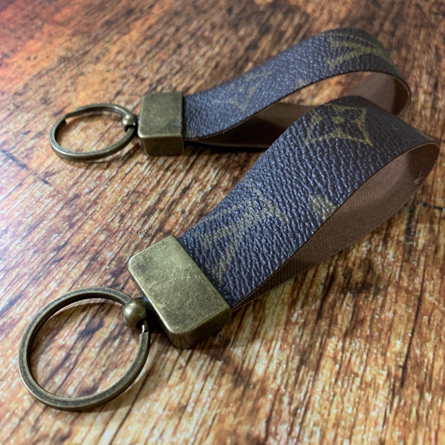 Repurposed Louis Vuitton Leather Key Chain N.Kluger Designs