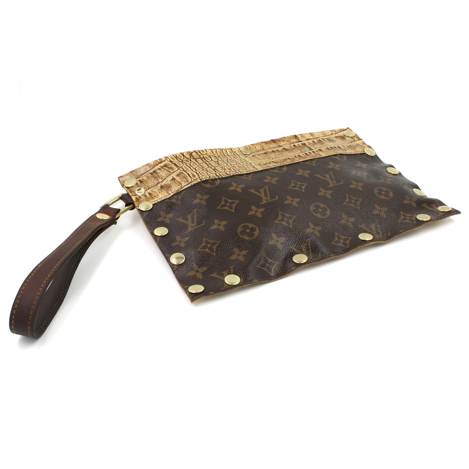 Hand painted upcycled Louis Vuitton face mask
