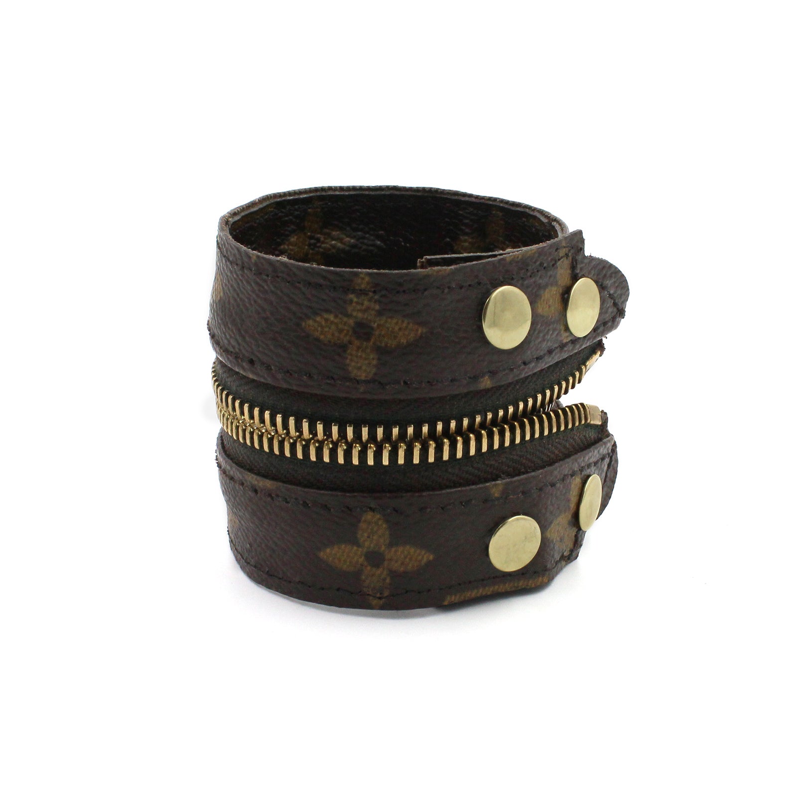 Repurposed Up-cycled Louis Vuitton Leather Zipper Bracelet – N.Kluger  Designs