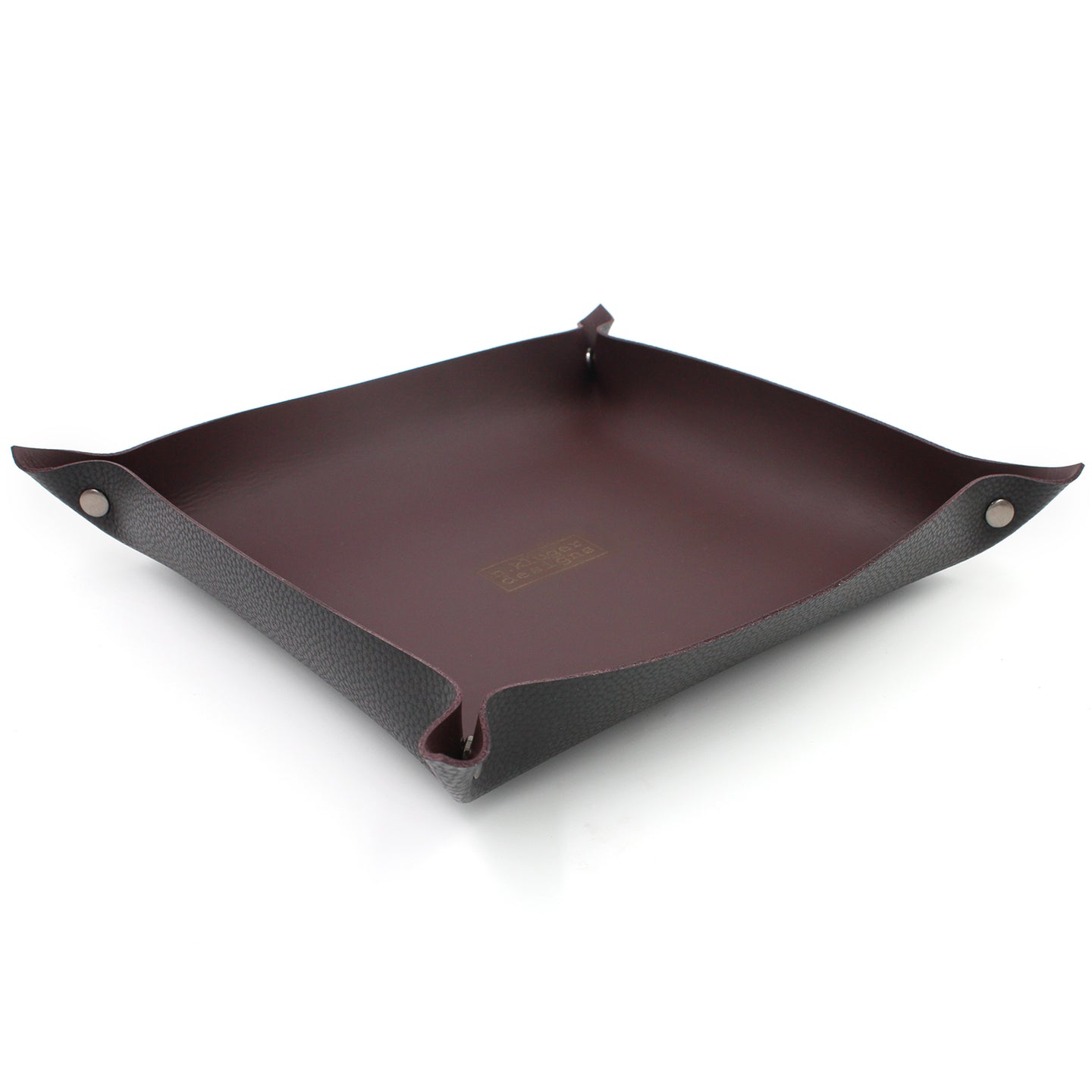 3-Piece Handmade Traveling Leather Valet Gift Set in Mauve/Black - N.Kluger Designs Valet