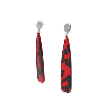 Red & Black Sexy Acrylic Drop Earrings