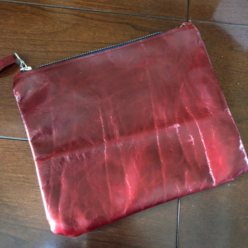 Red makeup bag